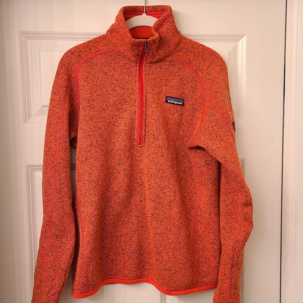 Patagonia Small Women's Better Sweater 1/4 Zip in Tomato - Picture 2 of 4